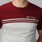 ColourBlocked T-Shirt: Maroon-Grey